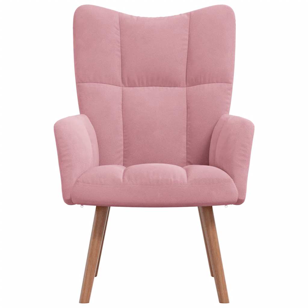 Chaise de relaxation Rose Velours - XIOS