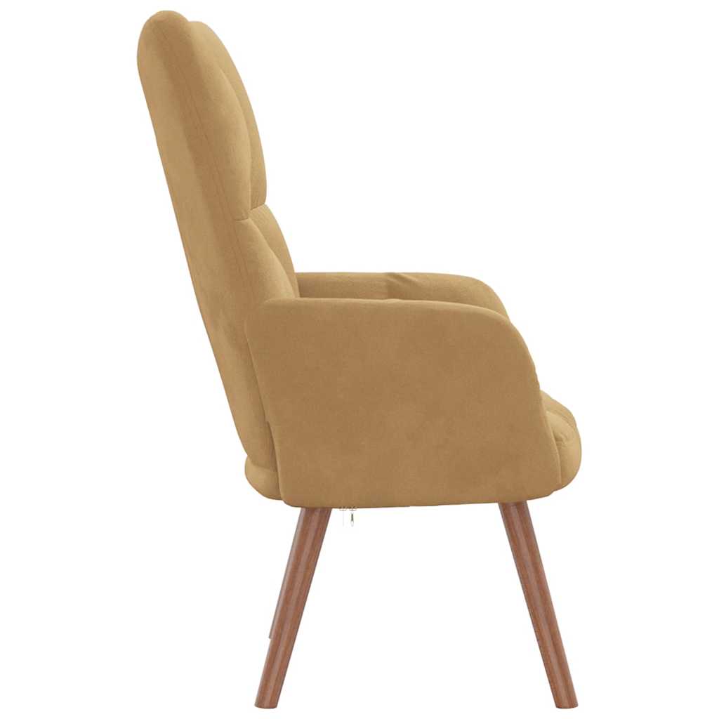Chaise de relaxation Marron Velours - XIOS