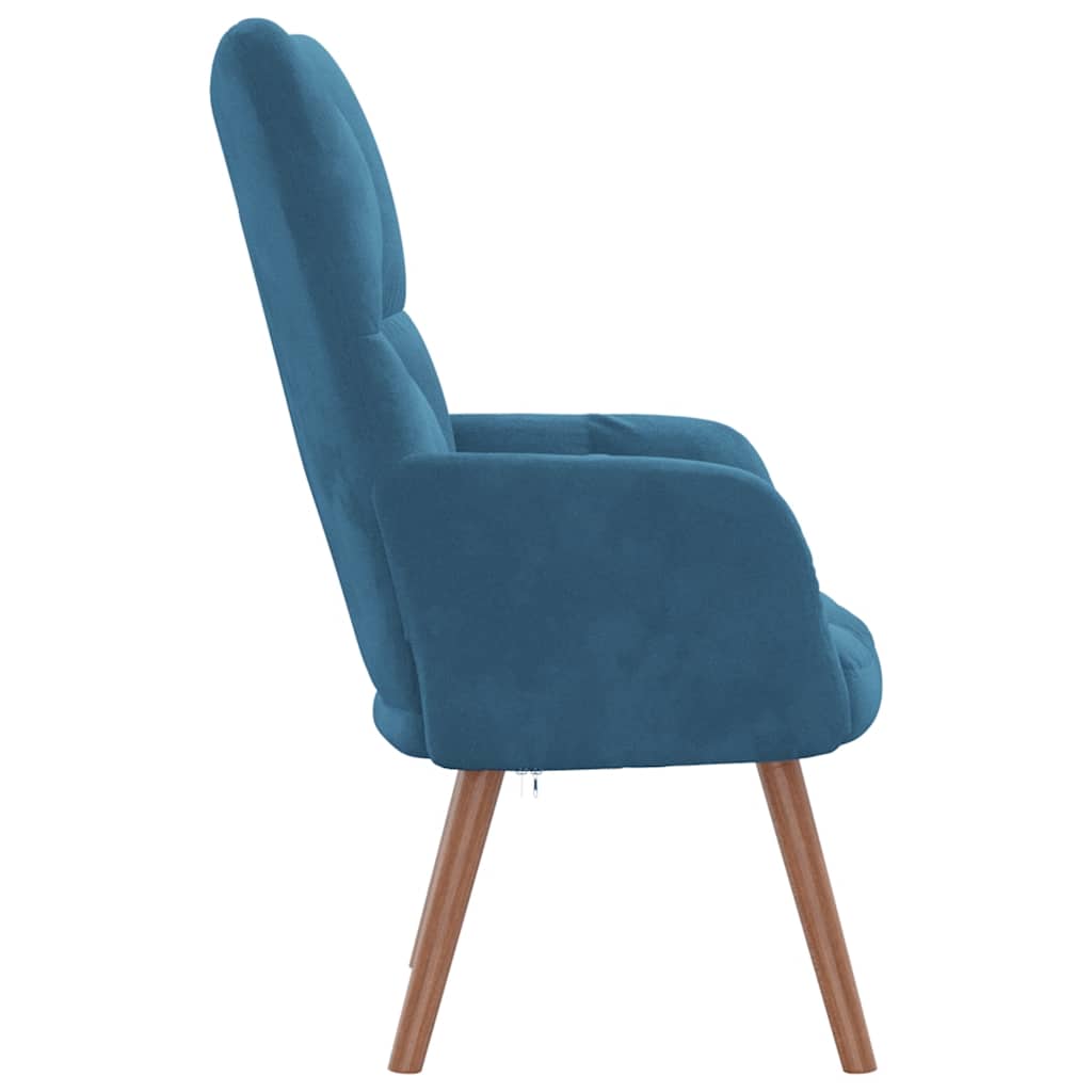 Chaise de relaxation Bleu Velours - XIOS