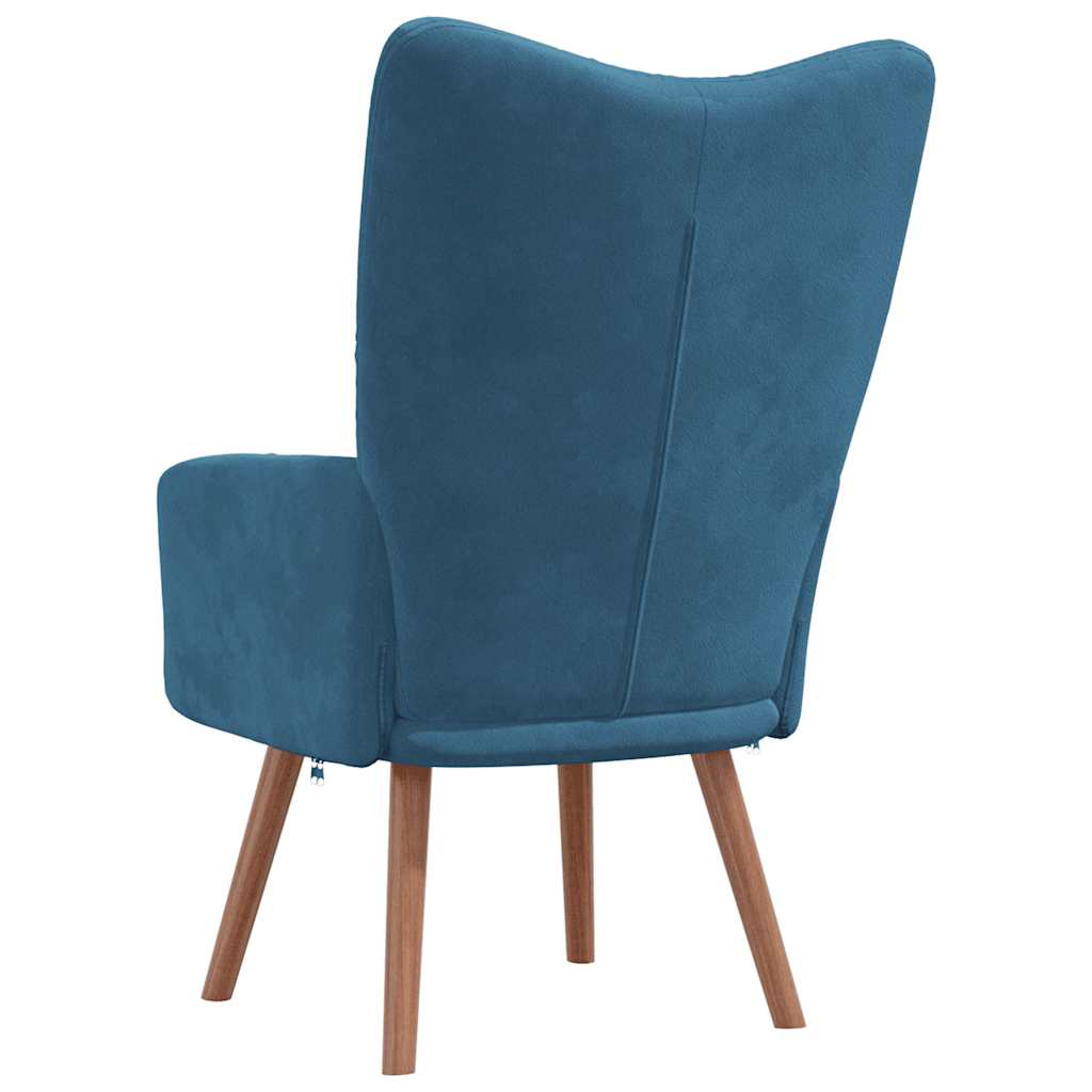 Chaise de relaxation Bleu Velours - XIOS