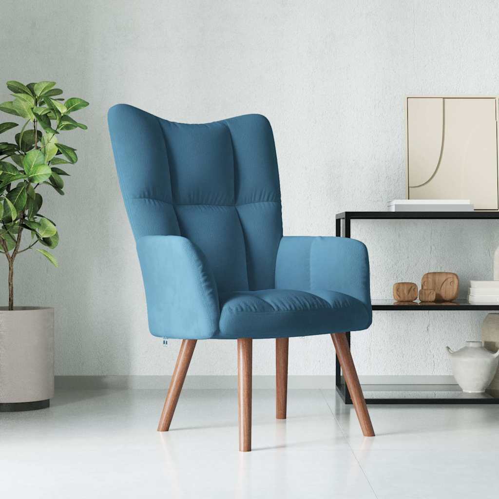 Chaise de relaxation Bleu Velours - XIOS
