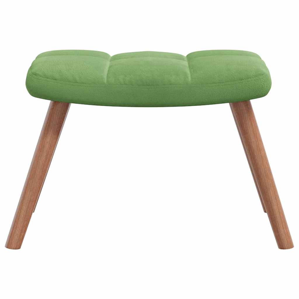 Chaise de relaxation avec repose-pied Vert clair Velours - XIOS