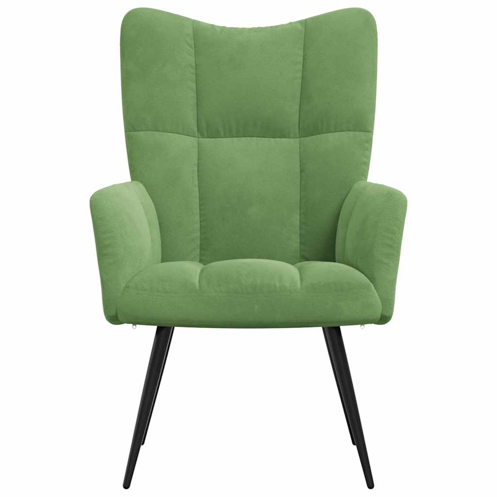 Chaise de relaxation Vert clair Velours - XIOS
