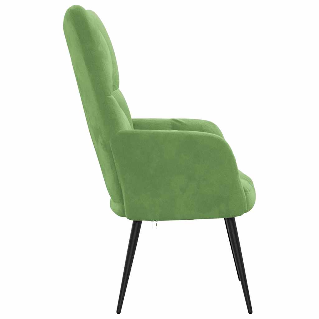 Chaise de relaxation Vert clair Velours - XIOS