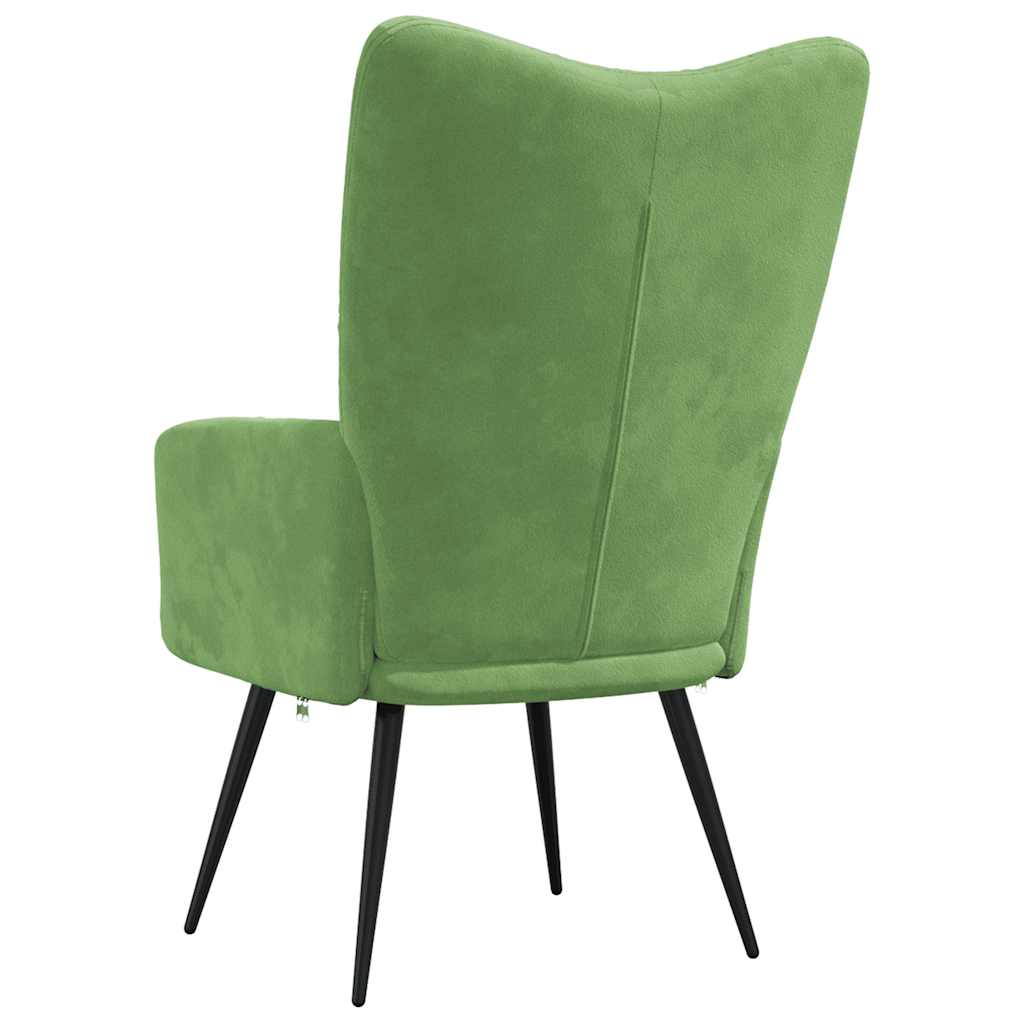 Chaise de relaxation Vert clair Velours - XIOS
