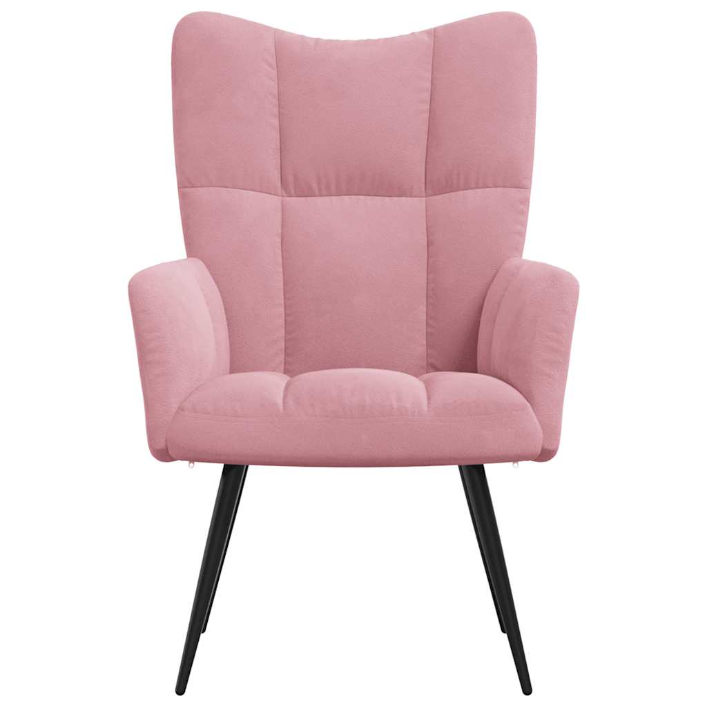 Chaise de relaxation Rose Velours - XIOS