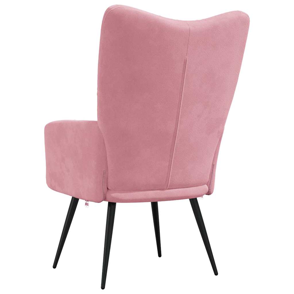Chaise de relaxation Rose Velours - XIOS