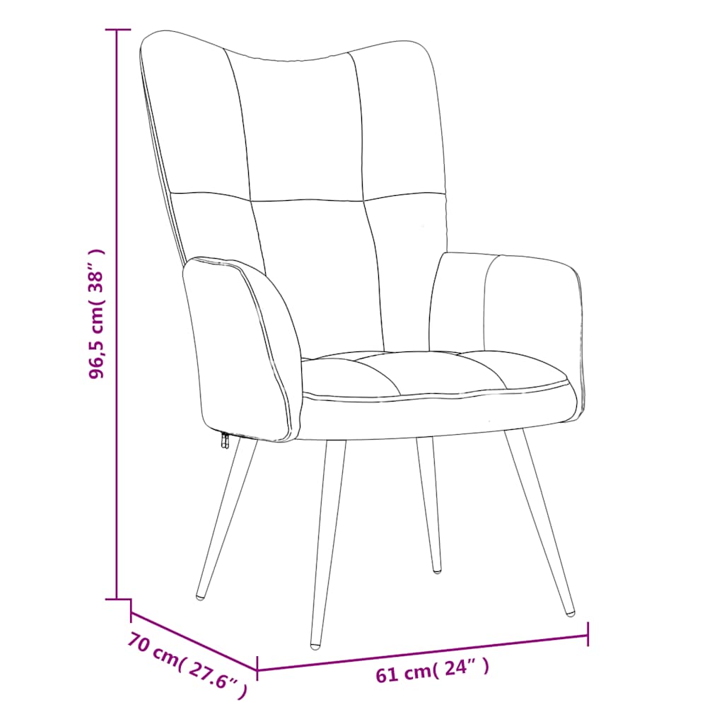 Chaise de relaxation Rose Velours - XIOS