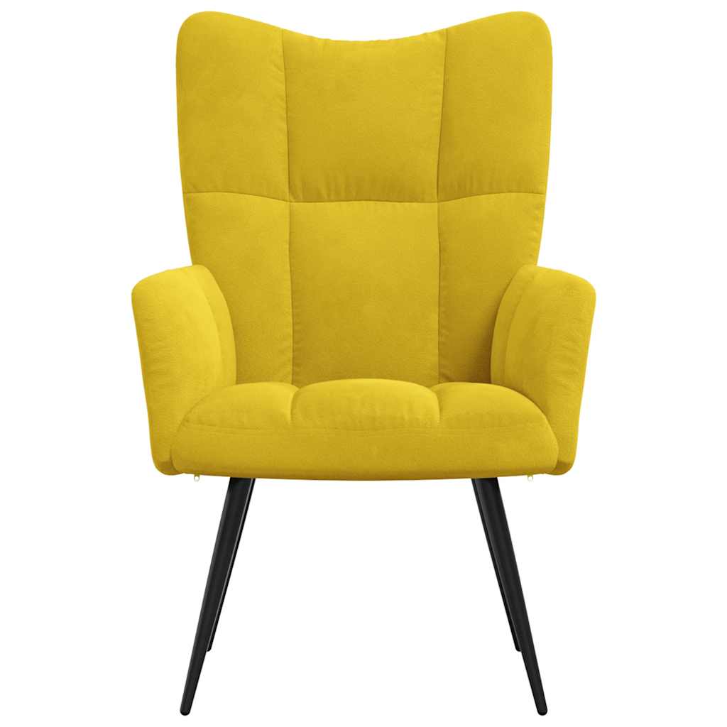 Chaise de relaxation Jaune moutarde Velours - XIOS