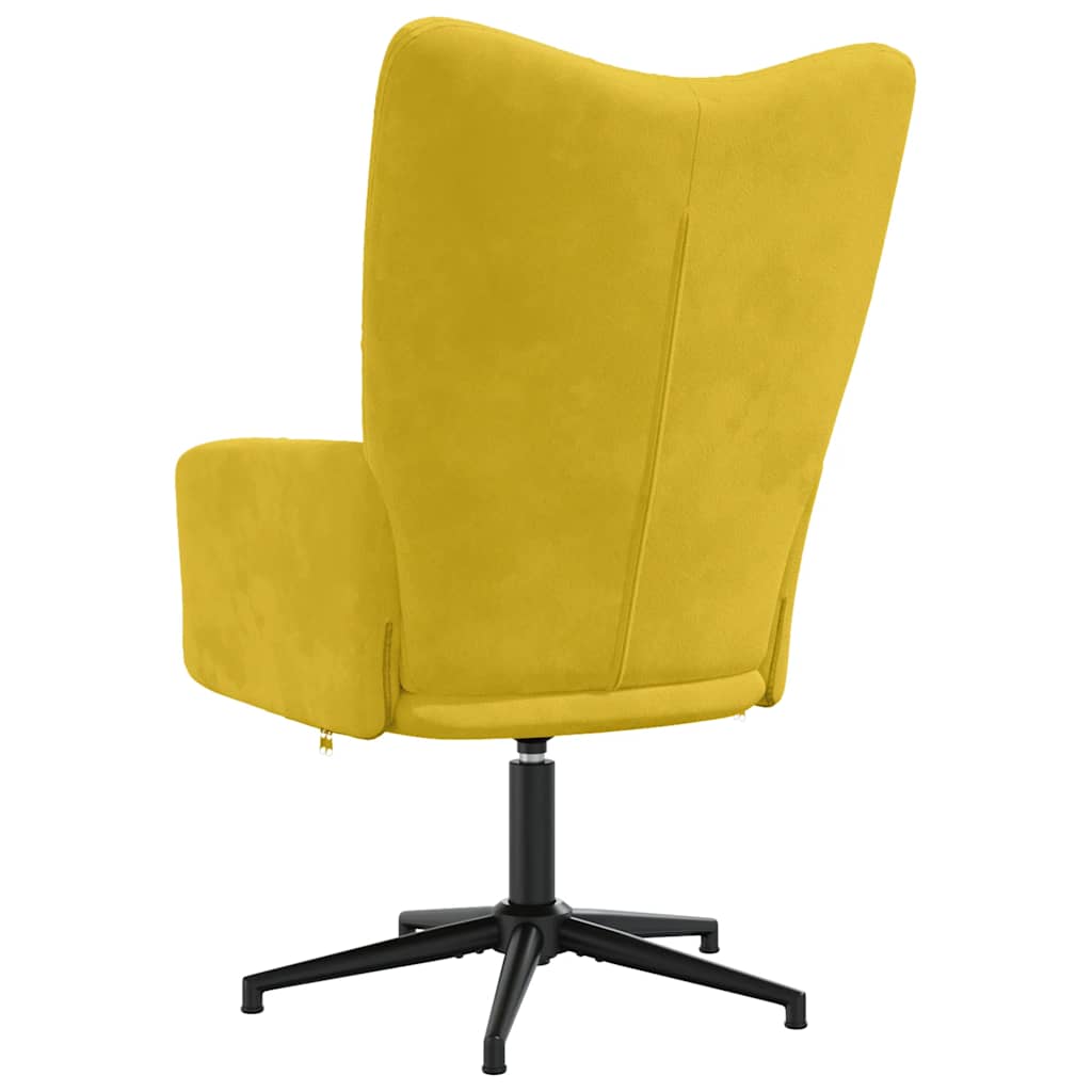 Chaise de relaxation Jaune moutarde Velours - XIOS