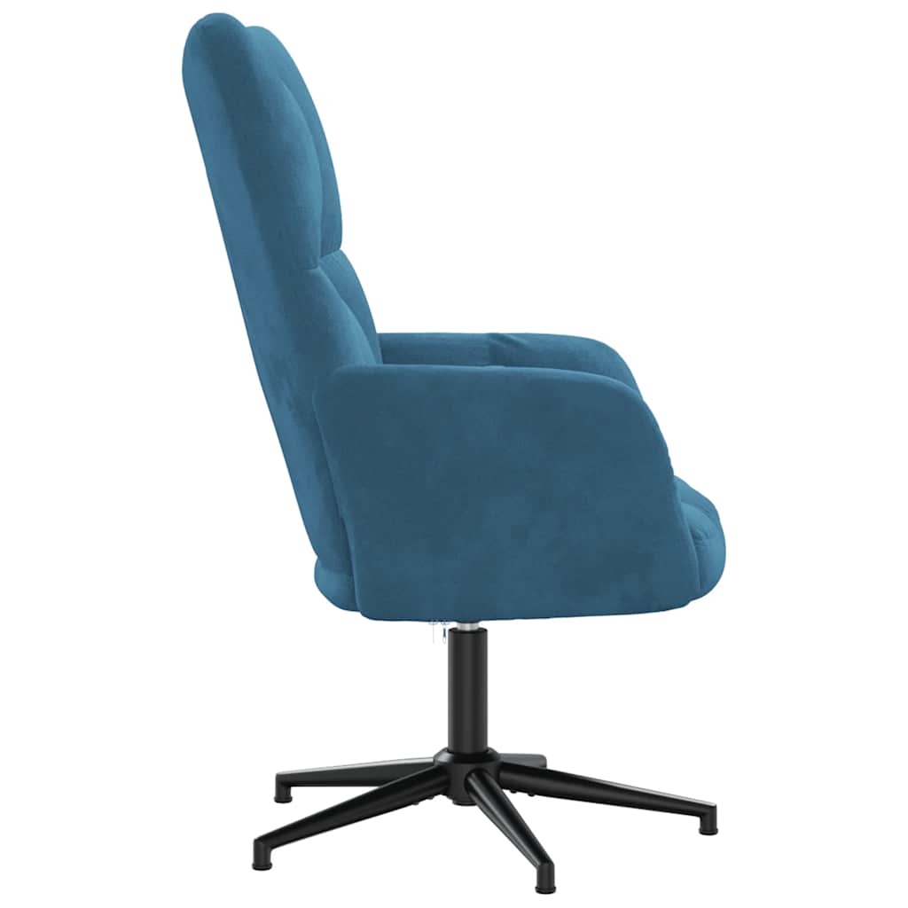 Chaise de relaxation Bleu Velours - XIOS