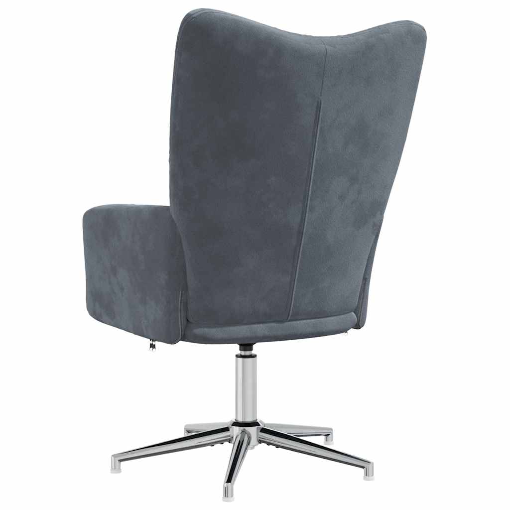 Chaise de relaxation Gris foncé Velours - XIOS
