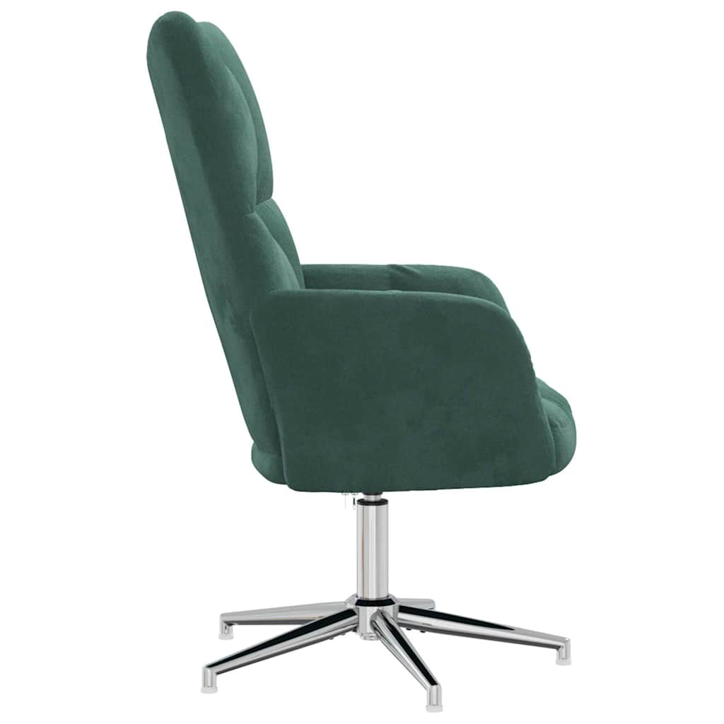 Chaise de relaxation Vert foncé Velours