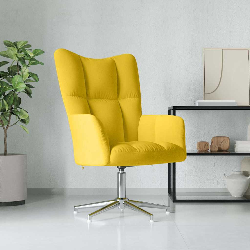 Chaise de relaxation Jaune moutarde Velours - XIOS
