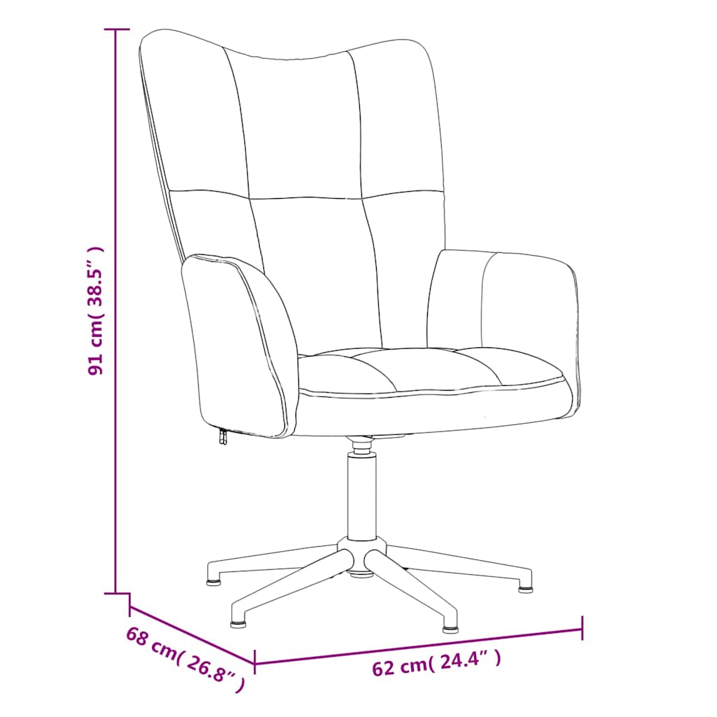 Chaise de relaxation avec tabouret Gris clair Velours - XIOS