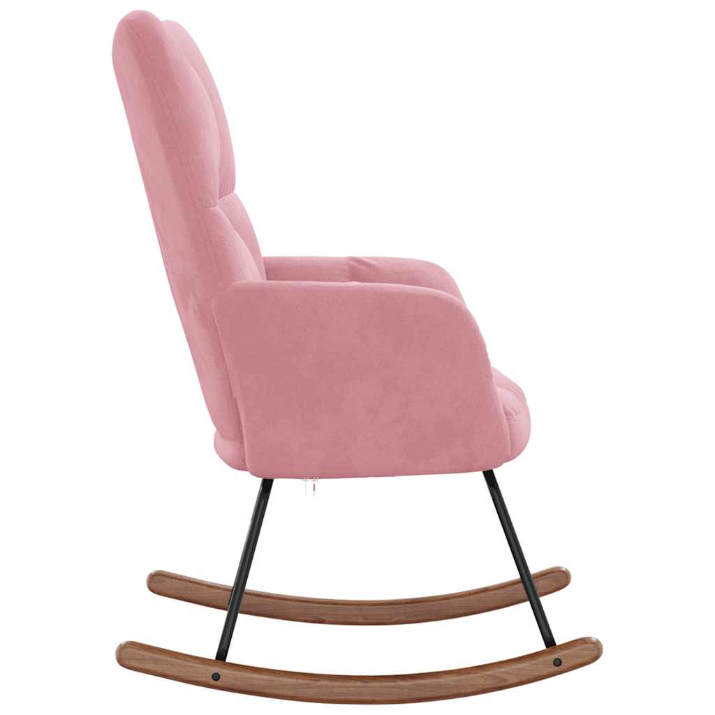 Chaise à bascule Rose Velours - XIOS