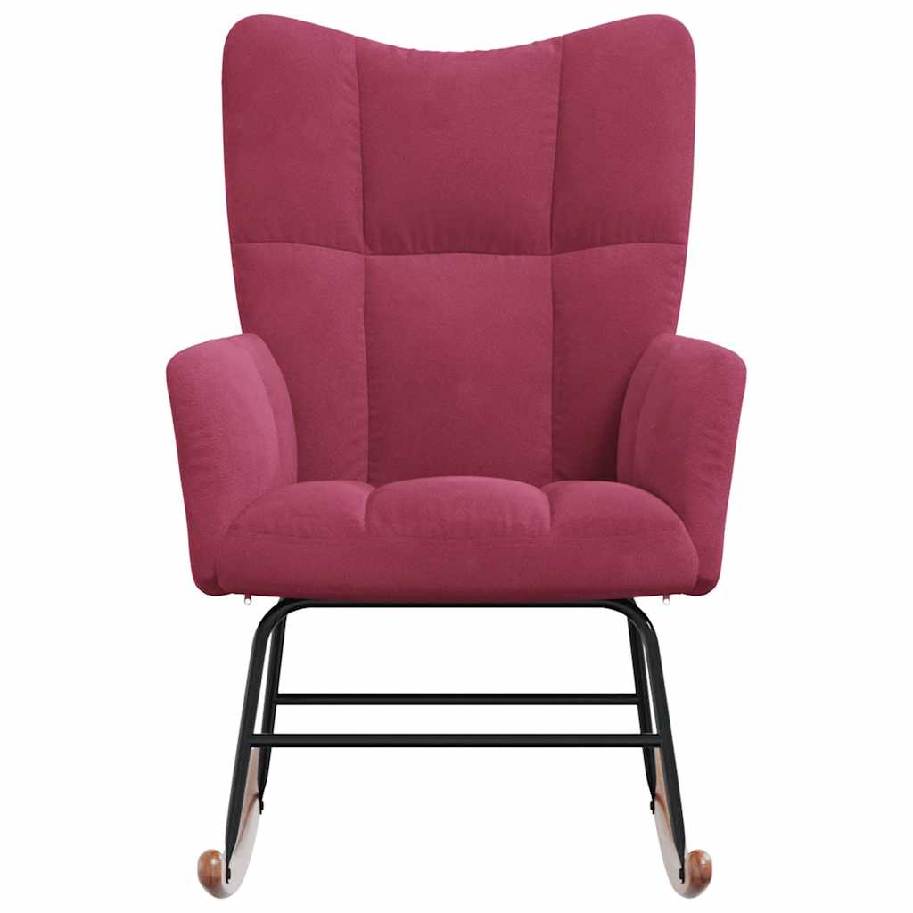 Chaise à bascule Rouge bordeaux Velours - XIOS
