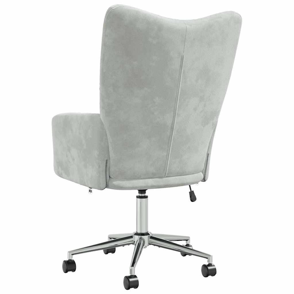 Chaise de relaxation Gris clair Velours - XIOS