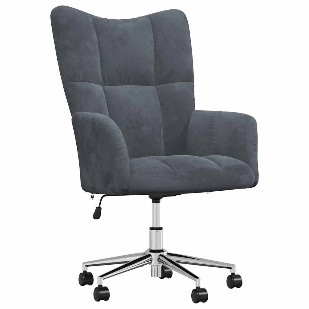 Chaise de relaxation Gris foncé Velours - XIOS
