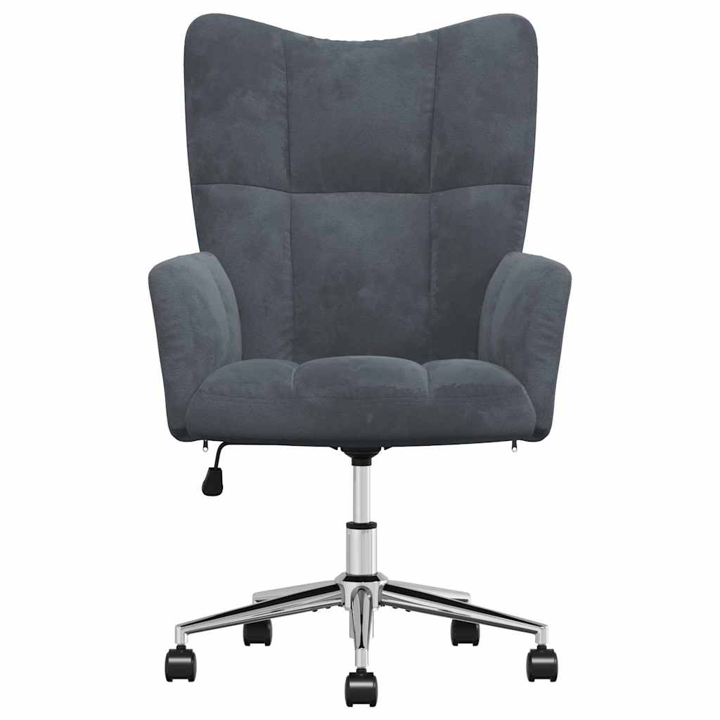 Chaise de relaxation Gris foncé Velours - XIOS
