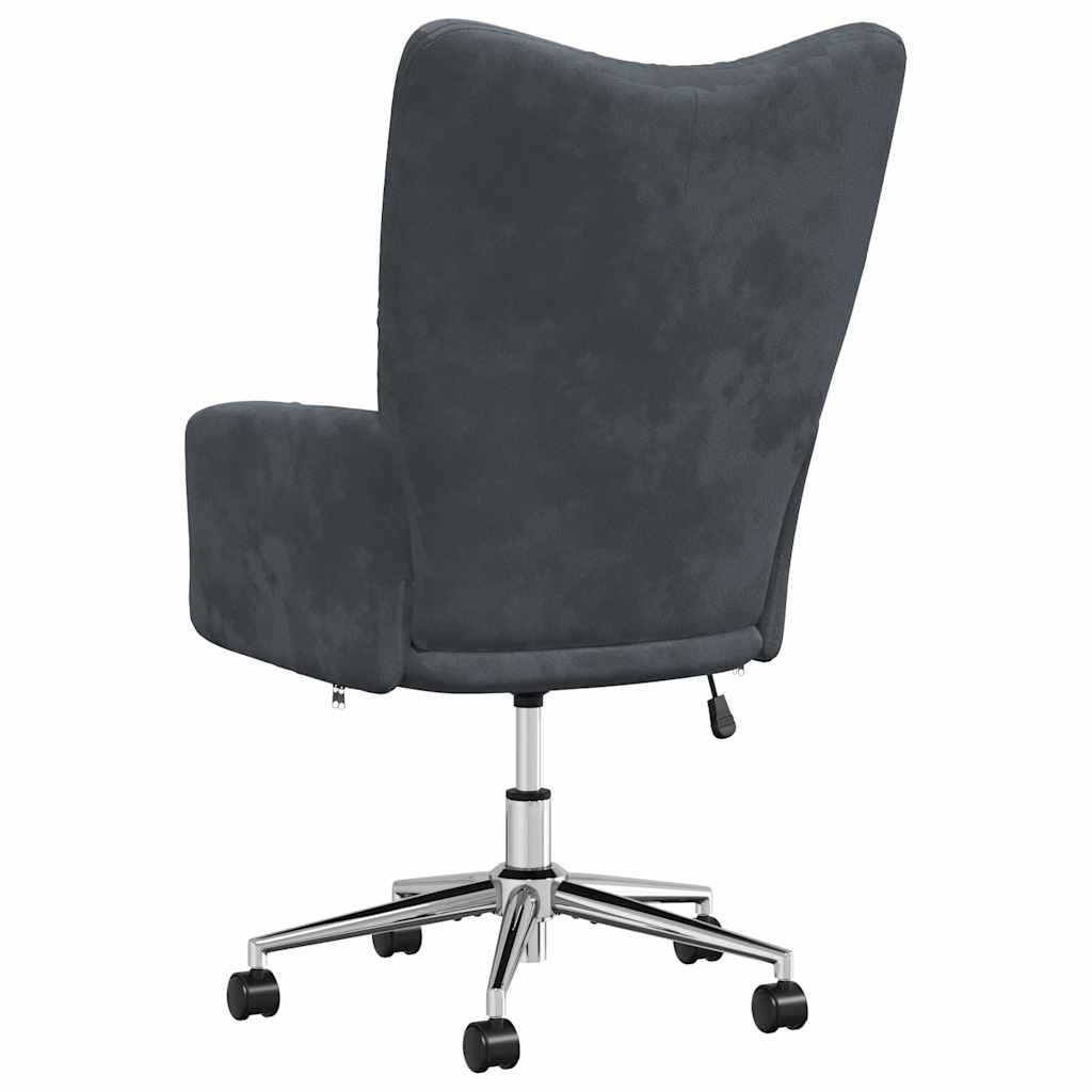 Chaise de relaxation Gris foncé Velours - XIOS