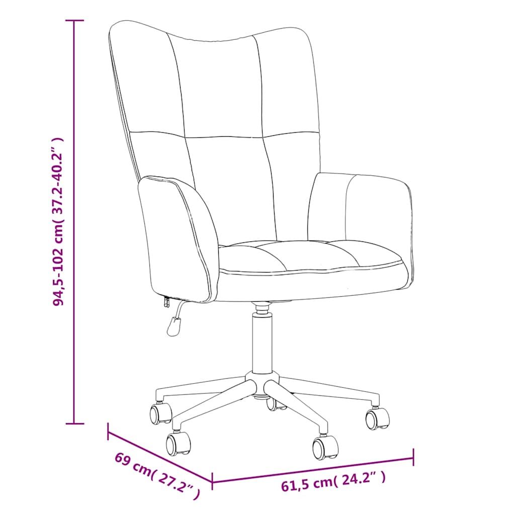 Chaise de relaxation Gris foncé Velours - XIOS