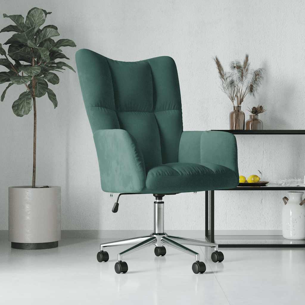 Chaise de relaxation Vert foncé Velours - XIOS