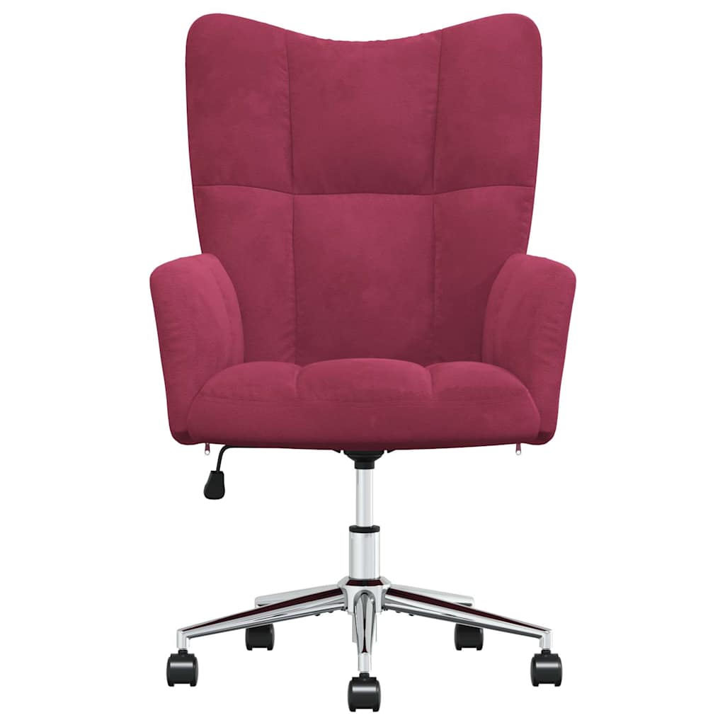 Chaise de relaxation Rouge bordeaux Velours - XIOS