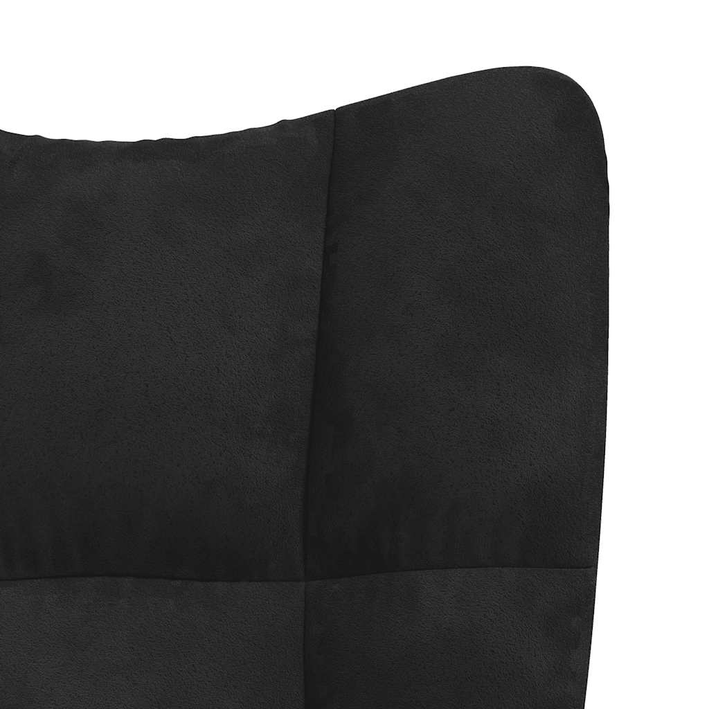 Chaise de relaxation Noir Velours - XIOS