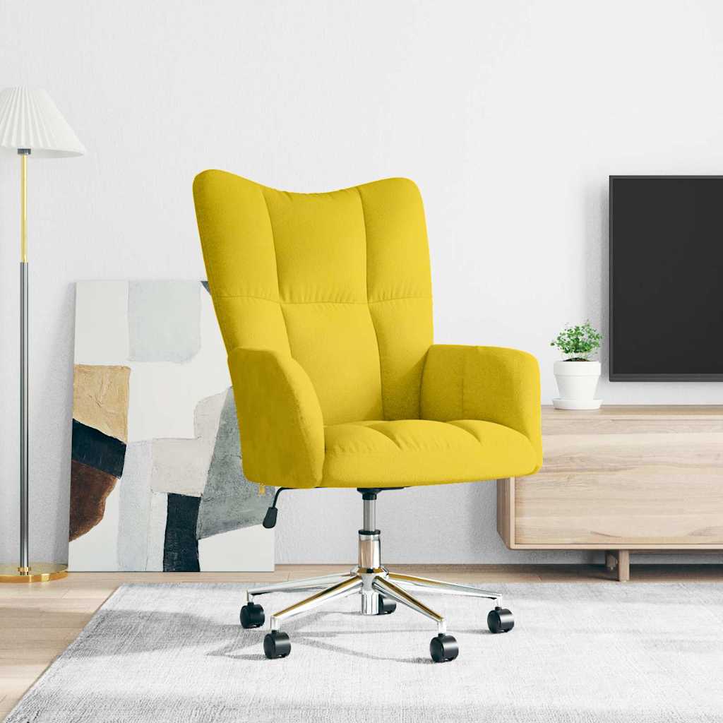 Chaise de relaxation Jaune moutarde Velours - XIOS