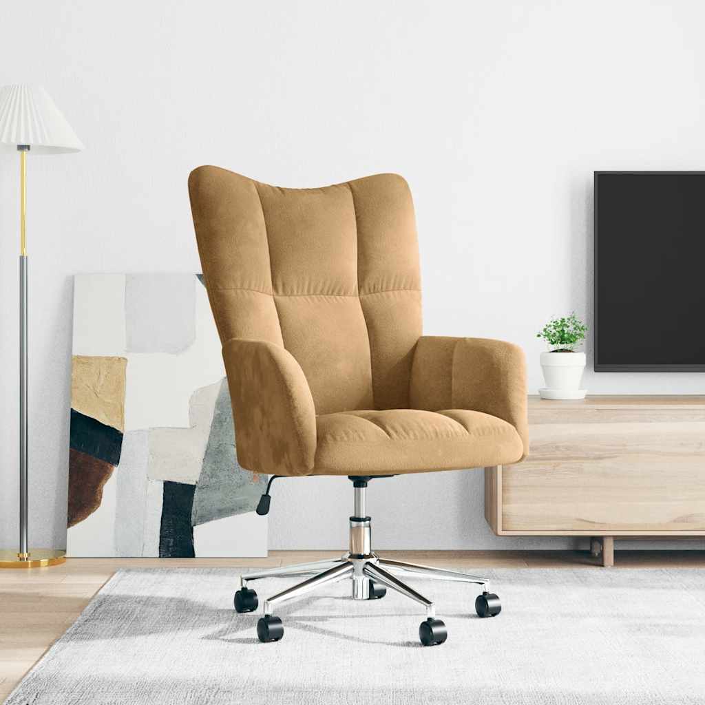 Chaise de relaxation Marron Velours - XIOS
