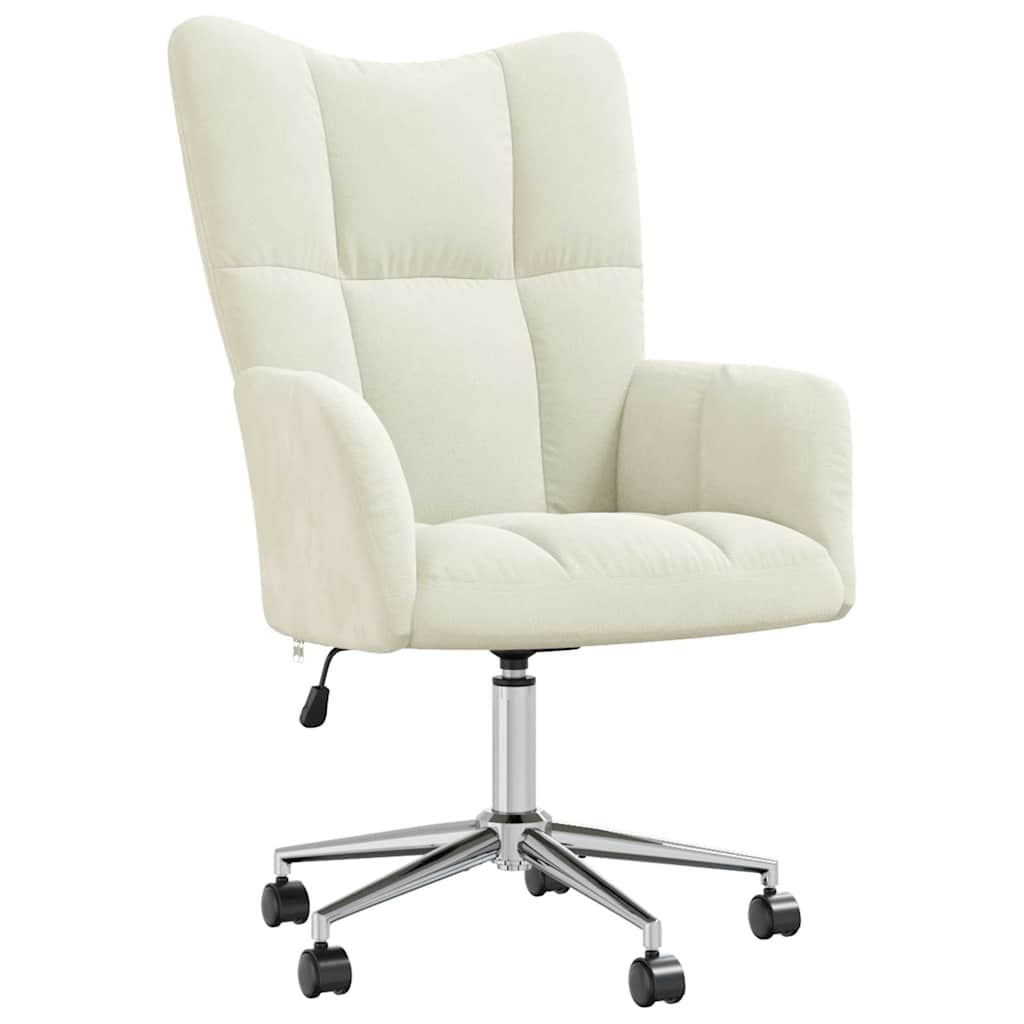 Chaise de relaxation Blanc crème Velours - XIOS