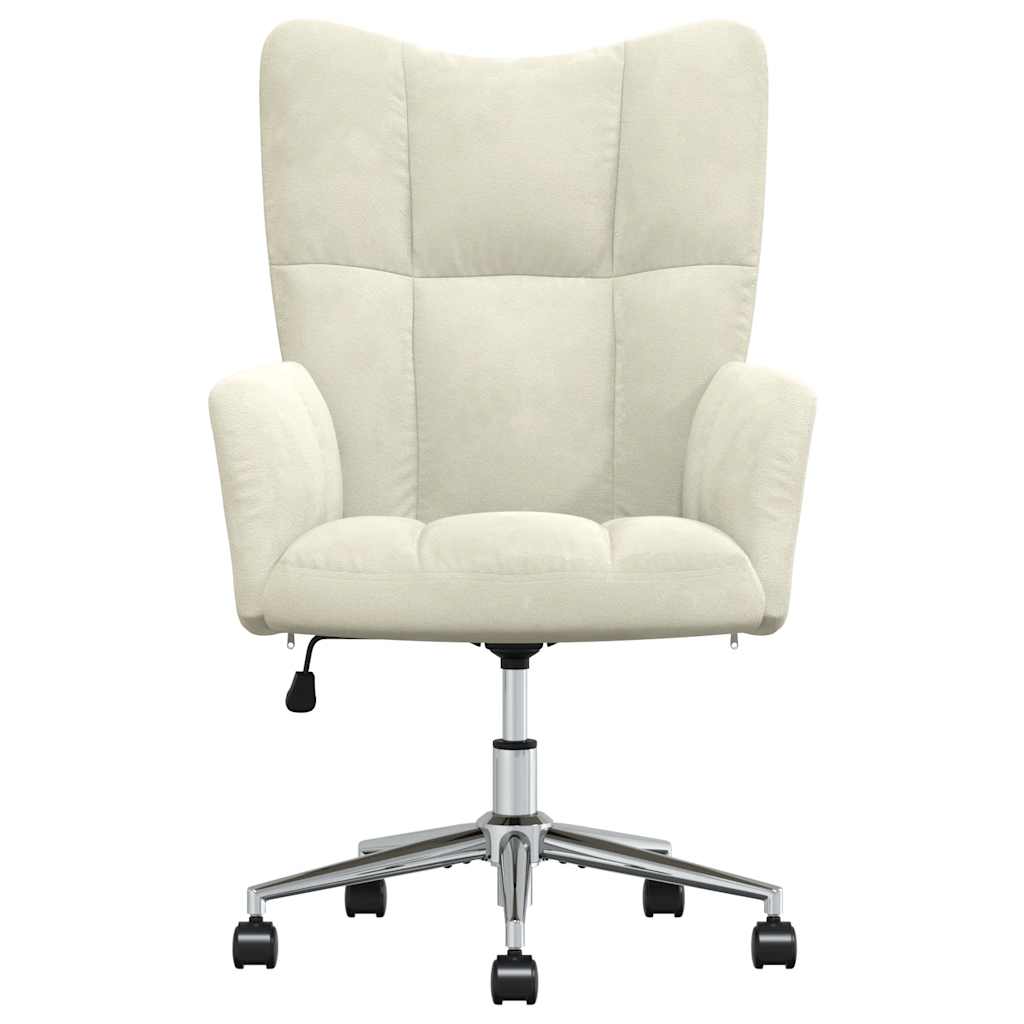 Chaise de relaxation Blanc crème Velours - XIOS