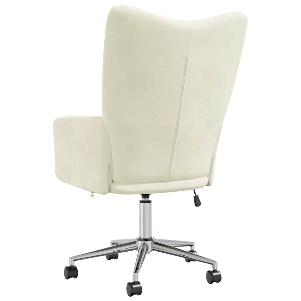 Chaise de relaxation Blanc crème Velours - XIOS