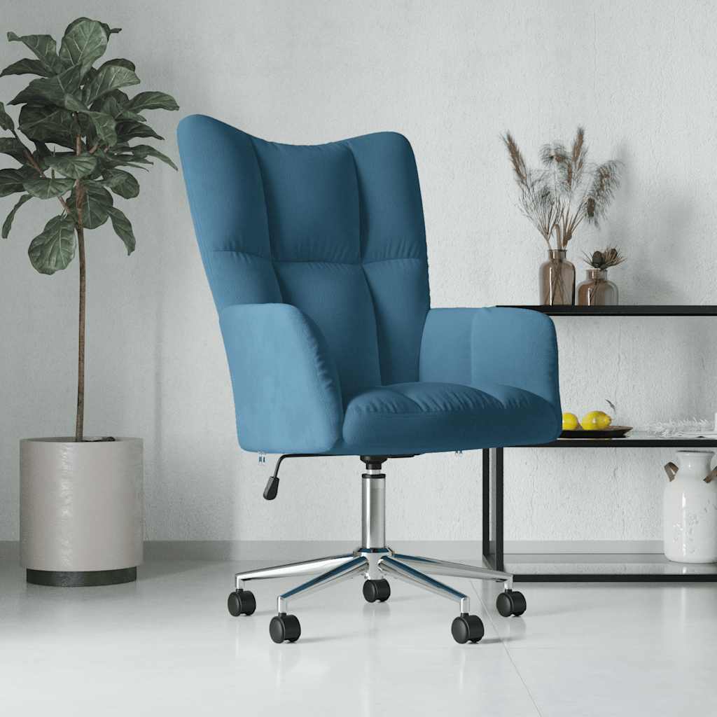 Chaise de relaxation Bleu Velours - XIOS