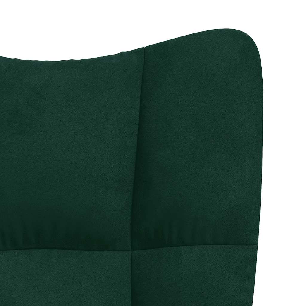 Chaise de relaxation Vert foncé Velours - XIOS