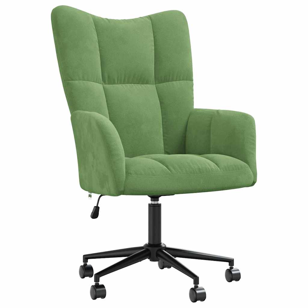 Chaise de relaxation Vert clair Velours