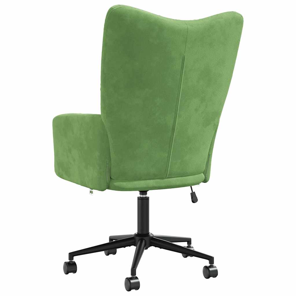 Chaise de relaxation Vert clair Velours