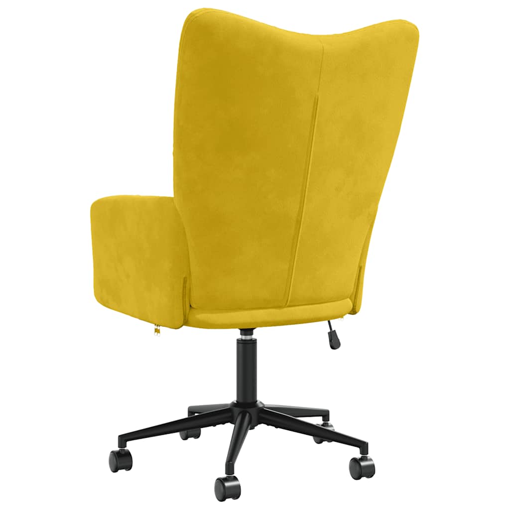 Chaise de relaxation Jaune moutarde Velours - XIOS