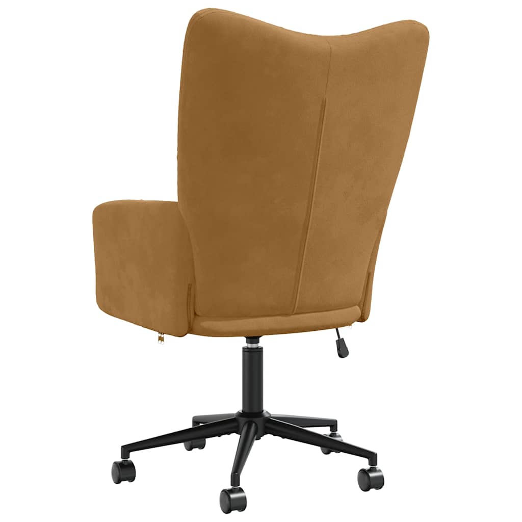 Chaise de relaxation Marron Velours - XIOS