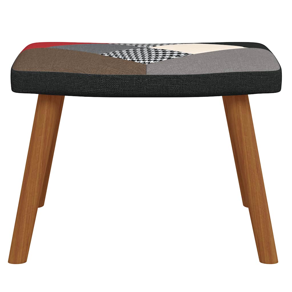 Chaise de relaxation avec repose-pied Patchwork Tissu - XIOS