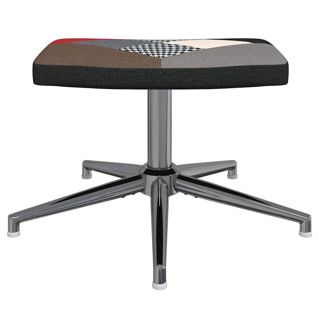 Chaise de relaxation avec tabouret Patchwork Tissu - XIOS