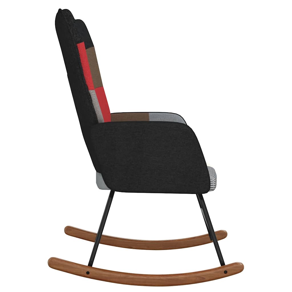 Chaise à bascule Patchwork Tissu Fauteuils à bascule vidaXL