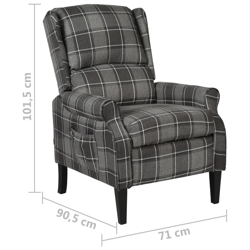 Fauteuil inclinable Gris Tissu - XIOS