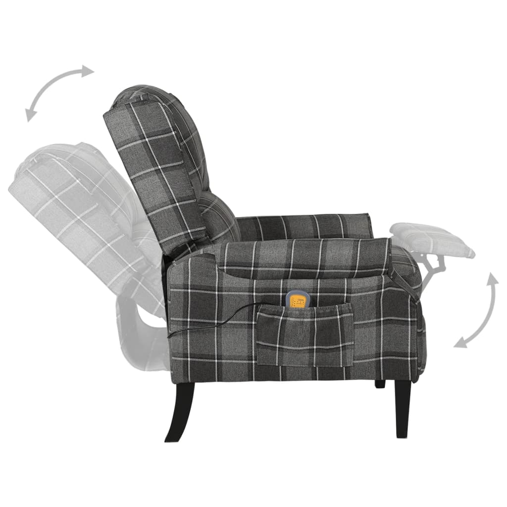 Fauteuil de massage inclinable Gris Tissu - XIOS