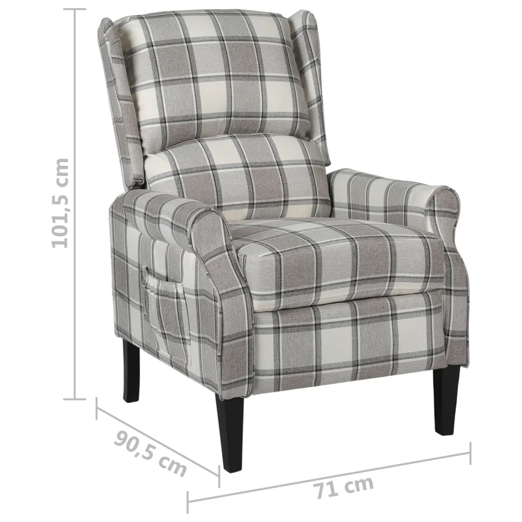 Fauteuil inclinable Gris Tissu - XIOS