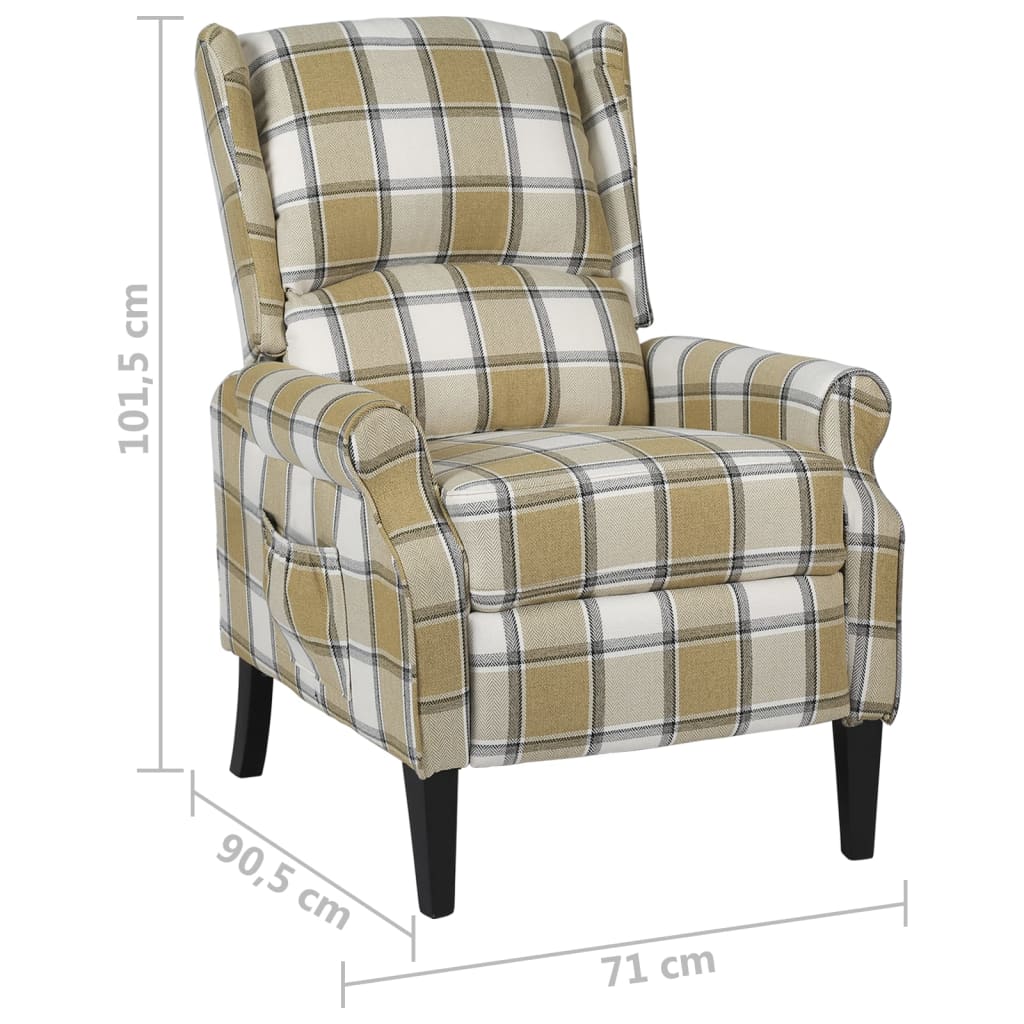 Fauteuil inclinable Vert Tissu - XIOS