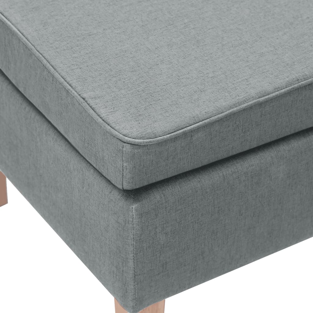 Tabouret avec pieds en bois Gris clair Tissu Chaises pliantes & tabourets vidaXL
