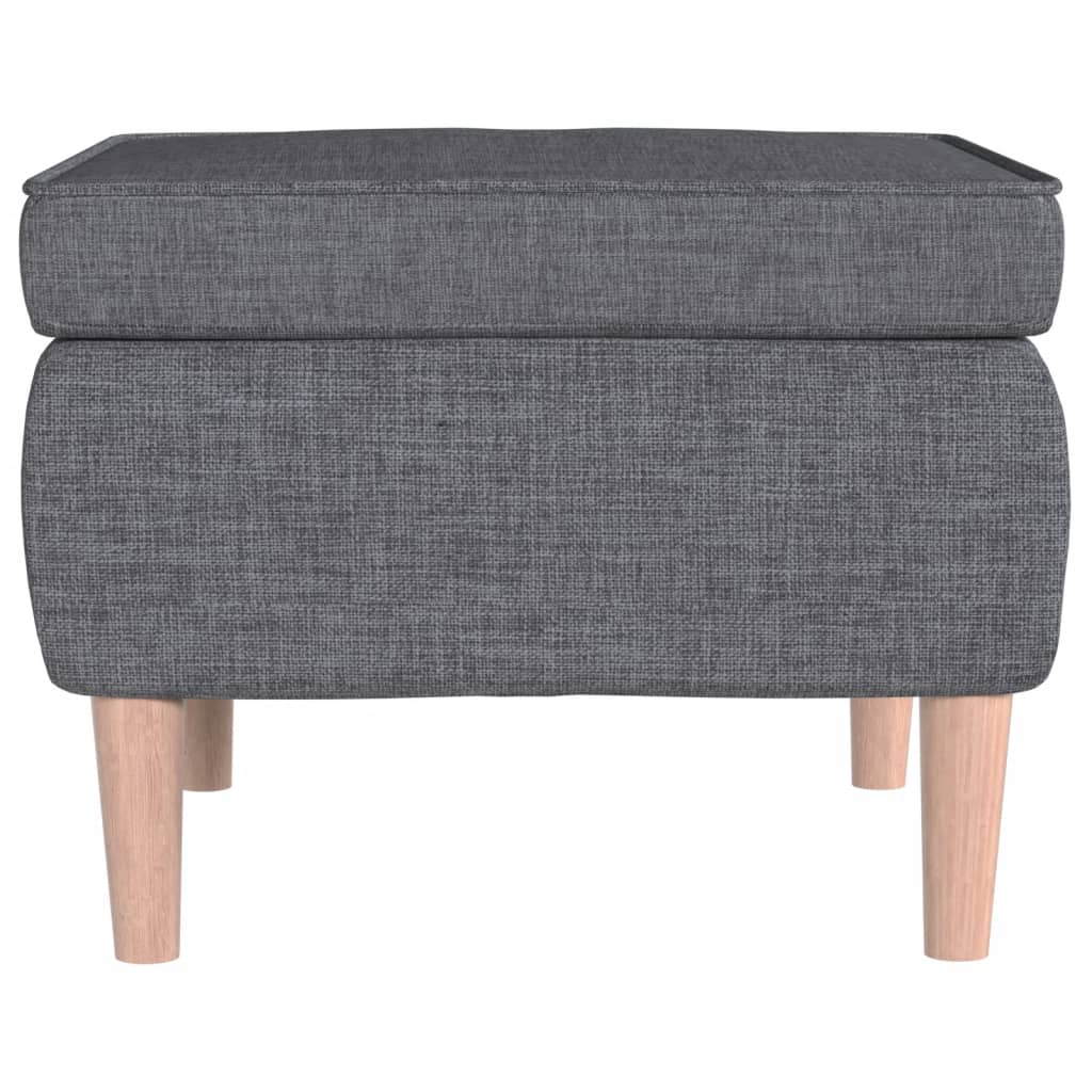 Tabouret avec pieds en bois Gris clair Tissu - XIOS