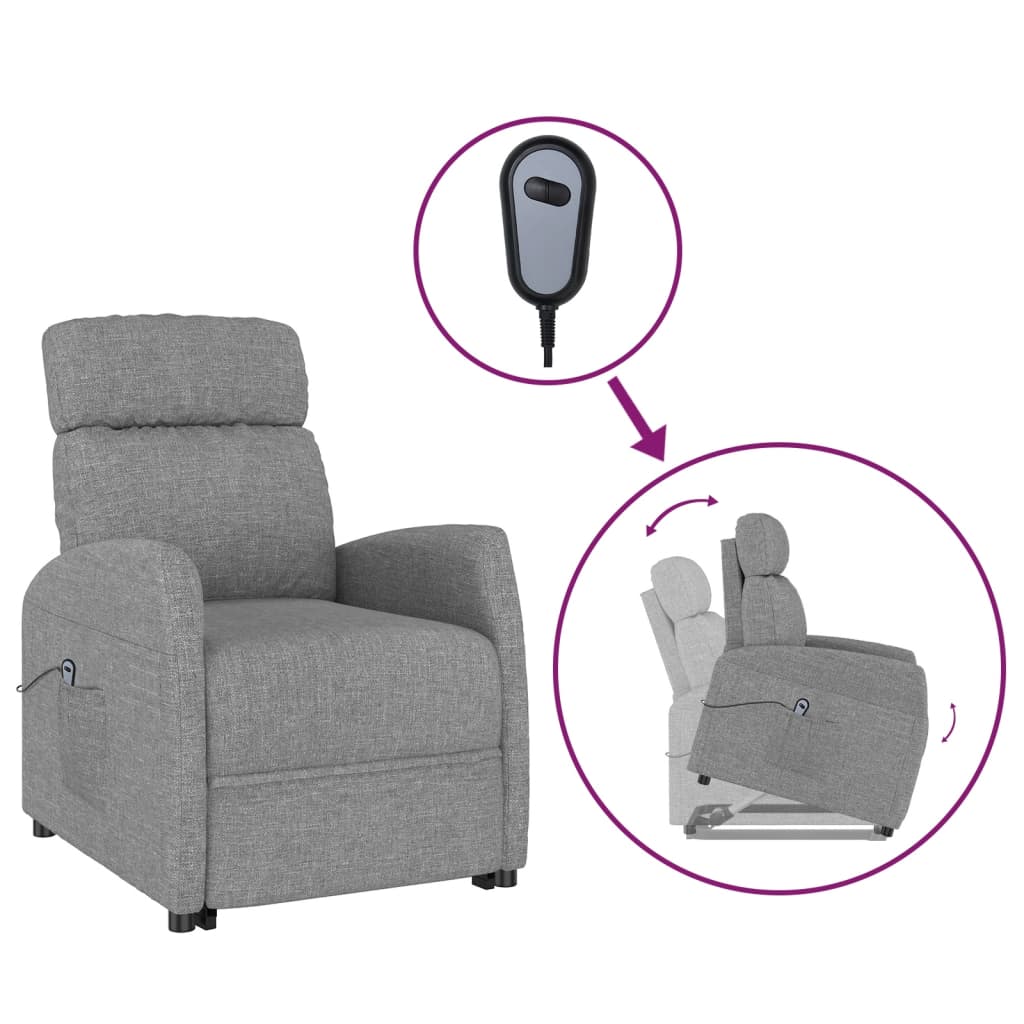 Fauteuil Gris clair Tissu - XIOS